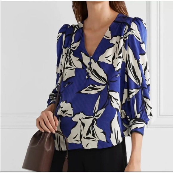 Veronica Beard Tops - Veronica Beard Milan Floral Print Blouse Size 2